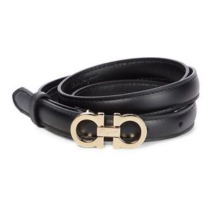 Salvatore Ferragamo belt BLACK AND GOLD